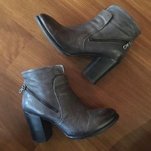 KBR distressed leather booties